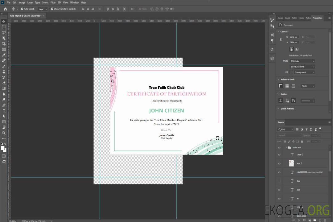 Certificat de participation à la chorale américaine template Certificat de participation à la chorale américaine template